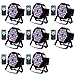 Produktbild missyee Stage Light 8 Stück up-lighting - Volle RGB Farbmischung LED Flat Par Can - 36 LEDs pro Leuchte - Rot, Grün und Blau Farbe mischen - up-lighting - Stage Beleuchtung & Fernbedienung