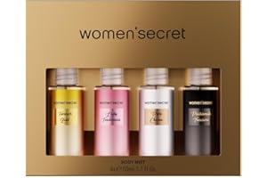 women'secret Body Mist Glitter Geschenkset Body Spray Körperspray für Damen 4 x 50ml