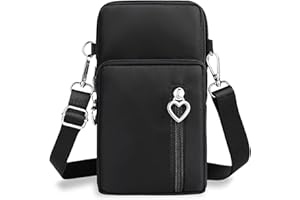 Aucuu Handytasche zum Umhängen Damen，Nylon Kleine Umhängetasche mit Kopfhörer Eingang，Mini Crossbody Schultertasche Handytasche，Handy Schultertasche ür Handy unter 7 Zoll