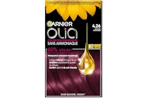 Garnier Coloration Permanente - Sans Ammoniaque - Aux Huiles Naturelles de Fleurs - Violine Profond (4.26) - Olia Vivids