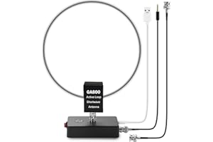 AURSINC GA800 Loop Antenna, Active Shortwave Radio Antenna with BNC Cable 10KHz-159MHz HF for Ham Radio (Free of Tuning)