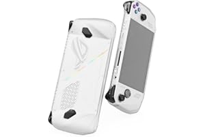 Skull & Co. GripCase Ally for ROG Ally: A Soft Protective Case with Textured Grips Full Protection and Stand, Absorption Non-Slip and Anti-Scratch Cover Design - Frosted Clear