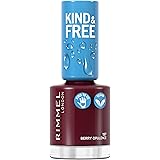 Rimmel London, Smalto KIND & FREE, Formula Delicata a Base Vegetale, Rinforzante, Cruelty-Free e Vegano, 157 Berry Opulence