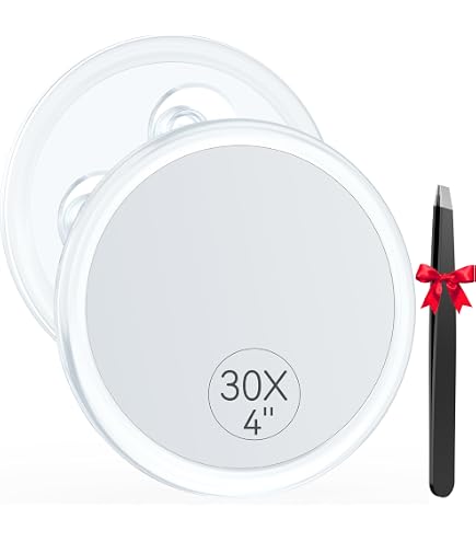 Tragbarer Spiegel Mit 15-facher Vergrößerung – Doppelseitig, Kompakt 8,4 Cm, Ideal Für Handtasche & Reisen