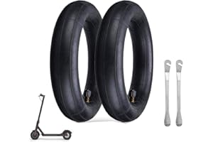 Fastvert Chambre à air 8 1/2 x2 Plus épaisse 2 pcs pour trottinettes Xiaomi M365 (avec 2 démonte pneus, Facile à remplacer, 1 rallonge de Valve pour Roue Avant Incluse)