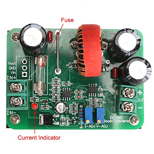 DROK® DC-DC Boost-Converter 10-60V zu 12-80V 600W Ausgang Einstellbare Spannungswandler Volt Reglermodul Step Up für DIY Stromversorgung Car Laptop Power - 3