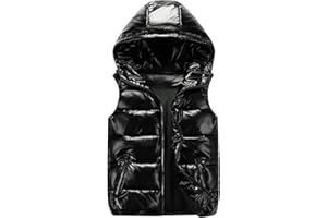 SEAUR Enfant Doudoune sans Manche Gilet en Coton Fille Garçon Chaude Vest Automne Hiver Zippé Ski Manteau Hiver Enfant Gilet Manteau à Capuche