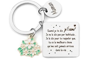 BOMEON Cadeau Maman, Porte Clef Maman, Cadeau Fete Des Meres, Cadeau Anniversaire Maman, Cadeau Pour Maman, Idee Cadeau Maman, Cadeau Future Maman, Cadeau Personnalisé Maman, Cadeau Maman Noel