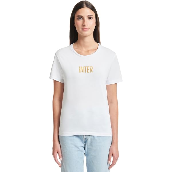 Inter T-Shirt Ufficiale – Maglia Girocollo Unisex 100% Cotone, Collezione Back To Stadium, Per Tutti I Tifosi Nerazzurri