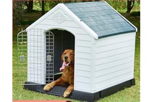 MIGHTY PRODUCTS Mighty Plastic Pet Kennel House Weatherproof For Indoor And Outdoor Pet Shelter (427)