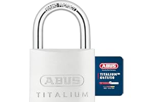 ABUS hänglås Titalium 64TI/50 gl.-6511 – likvärdigt låsande – källarlås med låskropp av speciell aluminium – härdat stålfäste