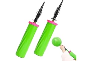 AUTUUCKEE 2 Pcs Balloon Pump Hand, Manual Balloon Inflator, Balloon Pump Portable Pump Blower for Party Decoration Balloons Balloon Arch Kit Balloon Garland Foil and Confetti Balloon(Green)