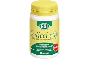 ESI - Le Dieci Erbe Psillio, Integratore Alimentare a Base di Psyllium, per la Regolarità del Transito Intestinale, Senza Glutine e Vegan, 60 Naturcaps