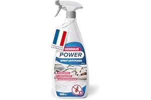 GEROBUG® Spray Anti-Puces Maison 1000 ML - Spray Anti-Puces Chat pour Meubles et Textiles - Utilisable en Présence de Chats et Chiens