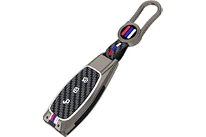 OTMIK Stop cynku, włókno węglowe, silikonowe osłony na kluczyki samochodowe do Ford Focus 3, 4 ST Mondeo MK3, MK4, Fiesta, Fusion, Kuga, Ecosport, breloczek do kluczy, akcesoria (matowy), 8.5*4.3*1