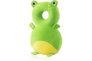 JINYJIA Coussinets de Protection de la Tête pour Bébé, Doux Respirant Réglable Protection de Tête de Bébé, Protection de La Tête Oreiller de Ssoutien, pour Les Enfants de 4 à 24 Mois, Grenouille