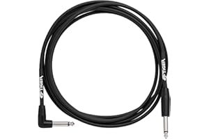 Kabel gitarowy - Klawiatura basowa E-Drums Instrument Lead - Prosty/Kątowy - Gniazda 6,35 mm 1/10.2 cm - Kabel 3 m - TIGER GAC42