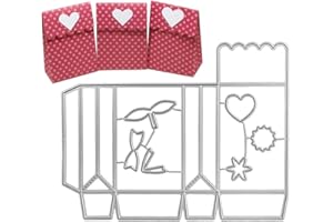 VINFUTUR Fustelle Stencil Cutting Dies 3D Fai da Te per DIY Creazione Scatoline Portaconfetti Bomboniere per Caramelle Regalo Decorazione Matrimonio Compleanno Natale Feste