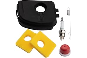 FanPaYY Couvercle de filtre à air 595660, 799579 pour Briggs and Stratton 300e 450e 550e avec filtre à air en mousse, bougie d'allumage, ampoule d'amorçage 594281, ressort