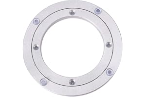 Nikou Tischlager Schwerer Drehlager, Drehteller aus Aluminiumlegierung Runder Tisch Glatter Drehteller für Restaurant Kuchen Dekorationen (8 Zoll)