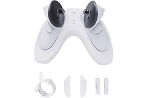 APEXINNO VR Base de Carga para Accesorios de Controladores Oculus Quest 3, Soporte de Estación de Carga del Controlador para Quest 3, Soporte de Pantalla del Controlador con 2 Baterías Recargables