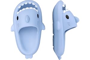 IASKDIN Pantuflas de Tiburón Verano para Niña Niño Chanclas de Playa para Hombre Mujer Zapatillas de Ducha Shark Slippers Sandalias Zapatos de Piscina