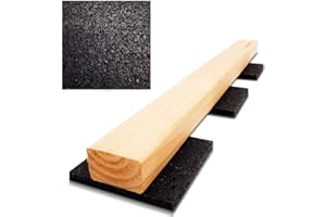 My Plast Gummigranulat Terrassenpads - Gummi Bautenschutzmatte für Deck, Veranda, Terrasse, Patio - Rutschfest, wasserdicht, wetterfest, Abstandshalter für Holzböden - [90x90x8 mm - 25 Stück]