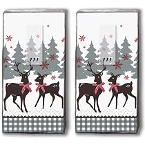 Mouchoirs Individuels Motif Lutin D'hiver - Lot De 20 Mouchoirs En Cercle, 2 Paquets De 10, 4 Couches, 22x21 Cm - 12