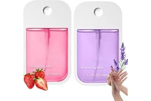 SIYINZU 2PCS Mist Hydrating Hand Sanitize/r Spray for Adults,Hand Sani/tiser spray,Ha/nd S/anitiser Mini,spra/y han/d saniti/ser,Travel H/and Saniti/ser Spra/y(Strawberries and lavender)