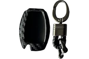 M.JVisun Llave del Coche Suave Caucho Silicona Funda Protectora para Mercedes-Benz A B C E S G M V Clase CLA CLS GLA GLC GLE GLK GL GLS SL SLK SLC Viano para Metris Llave - Negro - Trenzado Llavero