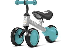 Kinderkraft CUTIE 3 en 1 Minitriciclo, Bicicleta De Equilibrio, Sin Pedales, Triciclo, Ajustable, Multifuncional, Ultraligera, Desde 1 Año De Vida Hasta Los 15 Kg, Turquesa