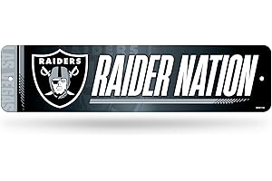 Rico Industries Plaque de rue en métal NFL Football Las Vegas Raiders 10,2 x 38,1 cm Décoration d'intérieur – Chambre – Bureau – Man Cave