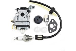 TDCUIZENT Carburetor Kit for TH23 TH26 TH34 23CC 25CC 26CC 33CC 35CC Engines - Compatible with Trimmers, Brush Cutters, Blowers - Includes Gasket, Bulb, Fuel Filter, Grommet, Fuel Line Filter