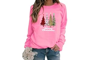 Peuignao Christmas Tree Jumper Women Xmas Jumpers for Women Bad Xmas Jumper Women Funny Christmas Jumpers Womens Ugly Christmas Pullover Ladies Christmas Jumper Christmas Sweatshirt Xmas Sweatshirts