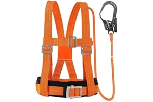 OWOAOOwl Absturzsicherung Sicherheitsgurt,Auffanggurt Absturzsicherung Set,Absturzsicherung Dachdecker, Luftarbeit Absturzsicherung Sicherheitsgurt,Fallschutz Komplettset, Lagerkraft 100KG