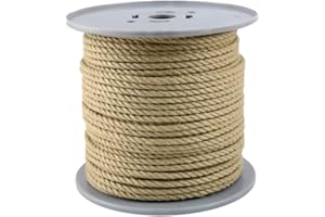 GEPOTEX POLYHANFSEIL HDmirrorR Corde en polychanvre - Diamètre 6 mm - 100 m sur bobine de disque - 100 % polypropylène