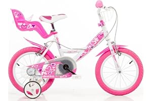 CICLI PUZONE DINO BIKES BICI MISURA 16 BAMBINA BIANCO ROSA BIMBA BICICLETTA ART. 164RN LITTLE HEART MADE IN ITALY