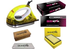 SkinStar Démarreur Ski Cire Kit, Fer de fartage Brosse Cire 5 pièces