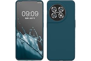 kwmobile Carcasa Compatible con OnePlus 11 Funda - Case TPU y Silicona antigolpes - Apto Carga inalámbrica - petróleo Mate