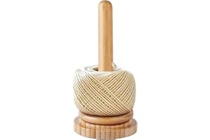 Smileshiney Wool Ball Holder, Wooden Spinning Yarn and Thread Holder, Crochet Yarn Stand, Yarn Spindle Holder, Wool Unwinder Ball Bearing, Yarn Stand Dispenser for Knitting, Desktop Crochet Yarn Spool