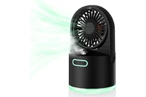 Zostuic Mini Ventilatore Tavolo Ventilatore USB con Funzione Spruzzo Ventilatore Portatile 3 Velocità per Raffreddare Velocemente Mini Potente Ventilatore per All'Aperto Viaggi Campeggio