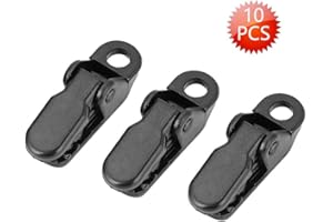 TIHEBEYAN 10 UNIDS Clamp Plane Clips, Juego de abrazaderas de toldo a presi¨®n Canopy Crocodile Clips Clamp Kit Lona de clips para Carpas Tiendas refugio