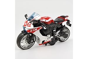 APPCRFM Alloy Motorbike Toy Colorful Lights and Pleasant Sound Motorbike Model Pull-Back Vehicle Toys For Child Intellectual Toy Gift Motorcycle Collection Gift Racing Model Decoration (Red)