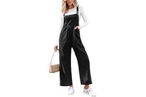 CUPSHE Damen Cord Latzhosen Ärmellos Overall Weites Bein Jumpsuit Herbst Winter Lose Playsuit Hosenanzug mit Taschen