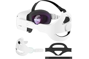 Eyglo Sangle de Tête Q2 pour Quest 2/Quest 3,Remplacement pour Sangle Elite Oculus Quest 2,Réduit la Pression de la Tête,Accessoires pour Quest 2,Sangle pour Un Soutien et Un Confort Améliorés