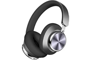 Wentronic Y03 Bluetooth Headphones Wireless Active Noise Cancelling Over Ear Headphones 48 Hours Playtime 6 EQ Music Mode High Sound Quality Headphones with Soft Ear Cushion - Grey