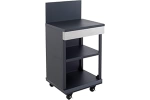 Cook'in garden - Carrello per Barbecue a Gas, Colore: Nero/Inox, Compatibile con Fiji 3 e 4