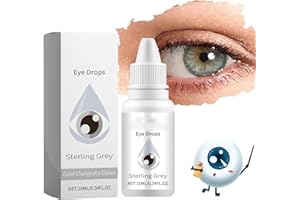 ADERPMIN Color Changing Eye Drops, IrisInk Eye Drops, Nurbini Irisink Color Changing Eye Drops, Eye Color Changing Drops, Fancy Drops Change Your Eye Color. (Grey)