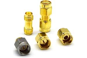 AURSINC SMA Calibration Kit for NanoVNA Vector Network Analyzer Antenna Analyzer | Calibrate RF Coaxial Test Connector Short/Load/Open/Thru Type 5 pcs/Set