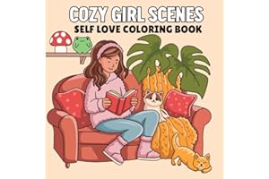 Cozy Girl Scenes: Self Love Coloring Book for Adults and Teens Featuring Hygge Moments and Everyday Activities